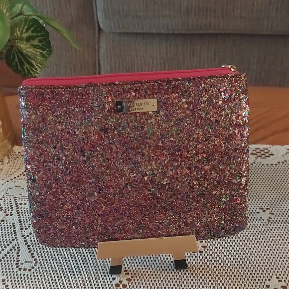 kate spade Handbags - Kate Spade New York Glitterball Cosmetic Clutch  8.5"x6" PWRU3126 S363